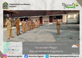 Awali Pekan dengan Kedisiplinan, Lurah Ngunut Tekankan Kesiapan Pelayanan Prima pada Apel Senin Pagi